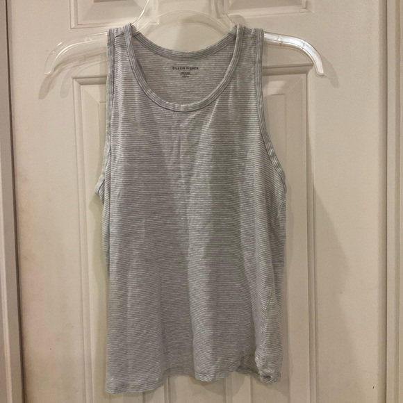 FREE with purchase: Eileen Fisher Tank, Grey and White Stripped Loose Fit, Sz XS - Picture 5 of 6